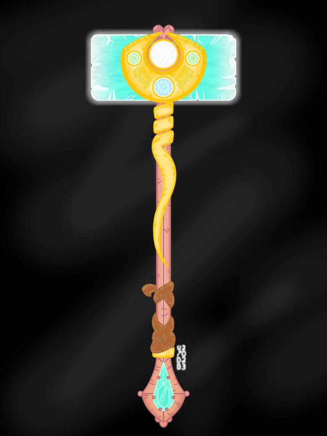 The very first image of Fae'ohtan, Mori's hammer. This was done by UIDB MGMT and it came out beautifully! I'm in love with it!